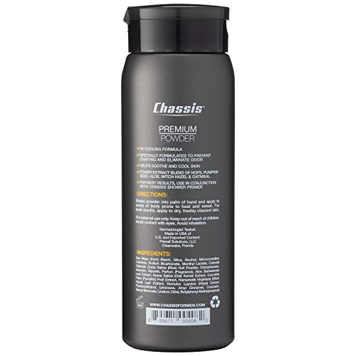 Chassis Ice Premium Body Powder for Men, Talc-Free, Cooling Body Powder, Orig...