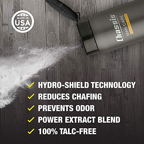 Chassis Premium Powder for Men, Original Fresh Scent Talc-Free Body Powder