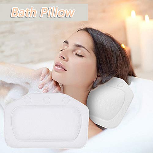 CHDHALTD Bath Pillow,Spa Bath Pillow,Comfortable, Soft Spa Cushioned Spongy R...