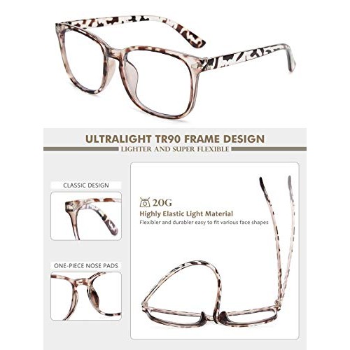 CHEERS DEVICES 5 Pack Reading Glasses Blue Light Blocking Glasses, Computer R...