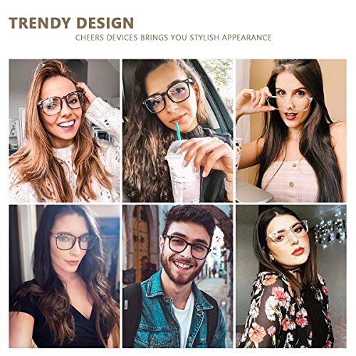 CHEERS DEVICES 5 Pack Reading Glasses Blue Light Blocking Glasses, Computer R...