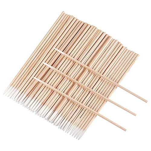 Chefbee 500 Count Microblading Cotton Swab, Cotton Swabs Pointed Tip, Wood Co...