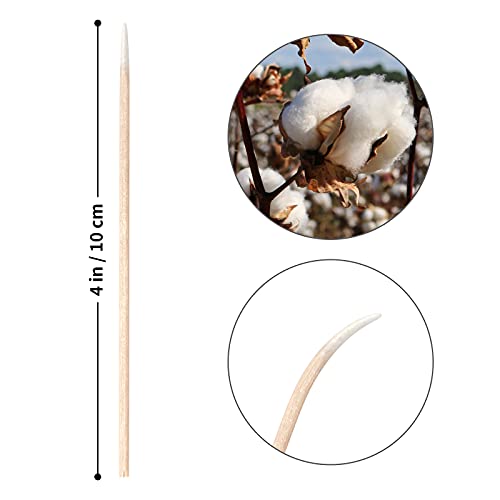Chefbee 500 Count Microblading Cotton Swab, Cotton Swabs Pointed Tip, Wood Co...