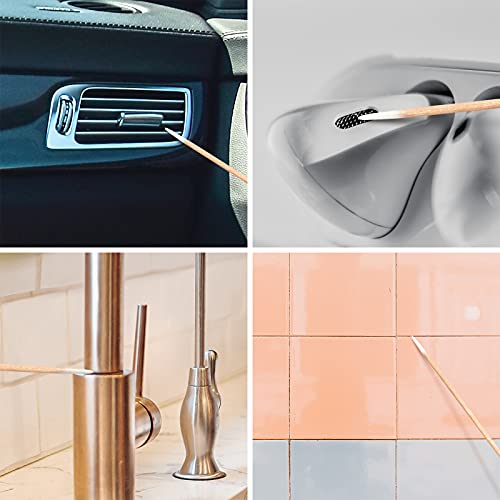 Chefbee 500 Count Microblading Cotton Swab, Cotton Swabs Pointed Tip, Wood Co...