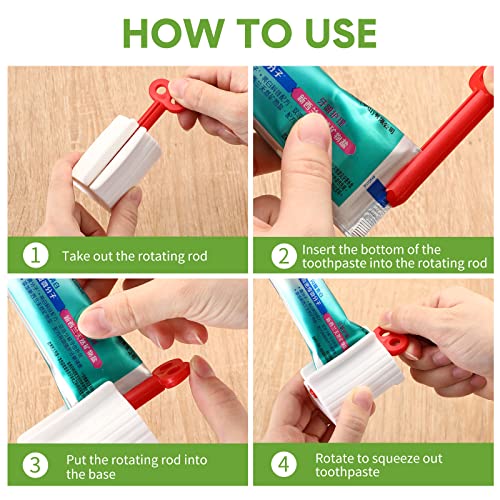 12 Packs Toothpaste Squeezer Toothpaste Topper Toothpaste Dispenser Self Clos...