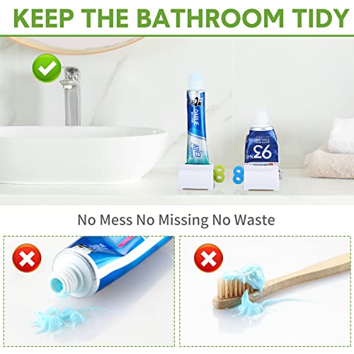 12 Packs Toothpaste Squeezer Toothpaste Topper Toothpaste Dispenser Self Clos...