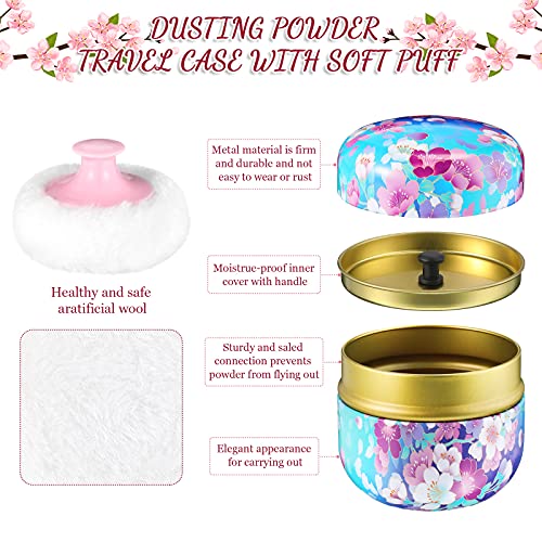 2 Pieces Powder Case Body Powder Container Dusting Powder Boxes, 2 Pieces Pow...