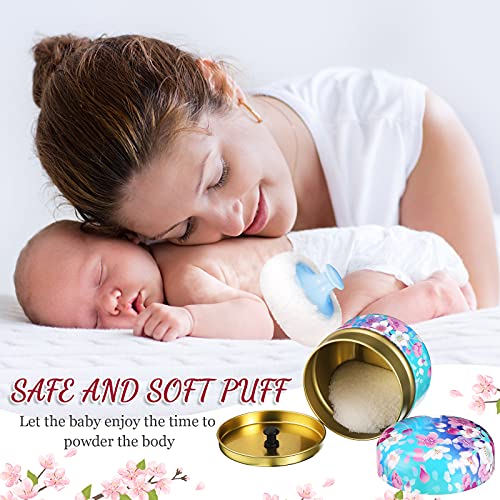 2 Pieces Powder Case Body Powder Container Dusting Powder Boxes, 2 Pieces Pow...