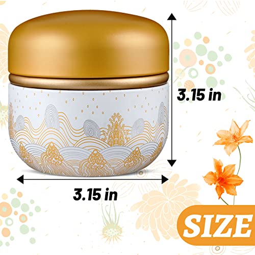 Body Powder Powder Case with Powder Puff Powder Container Tea Canister for Ba...