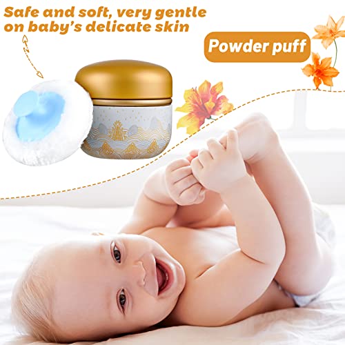 Body Powder Powder Case with Powder Puff Powder Container Tea Canister for Ba...