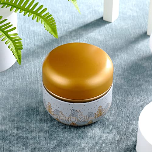 Body Powder Powder Case with Powder Puff Powder Container Tea Canister for Ba...