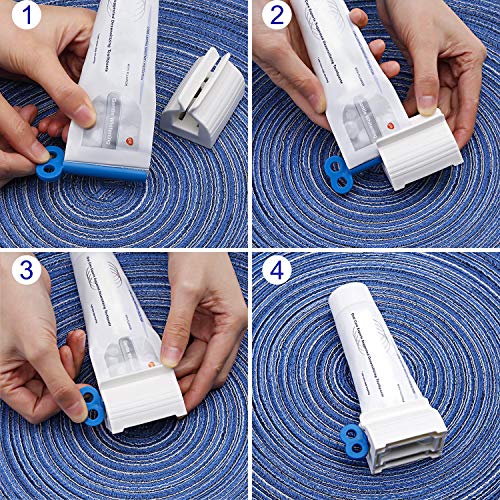 CHENGU 6 Pieces Toothpaste Squeezer Rolling Tube Toothpaste Seat Holder Stand...