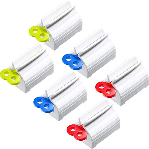 CHENGU 6 Pieces Toothpaste Squeezer Rolling Tube Toothpaste Seat Holder Stand...