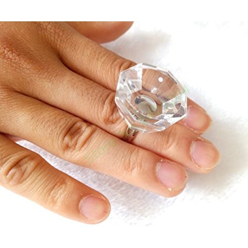 CHENGYIDA 1pcs Professional Eyelash Crystal Glue Ring Finger Ring Adhesive Ey...