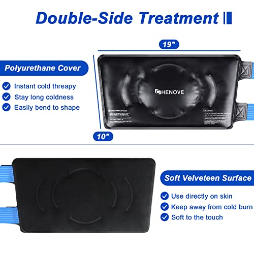 CHENOVE Knee Ice Pack Wrap, Polyurethane Clay Reusable Ice Pack for Knee Inju...