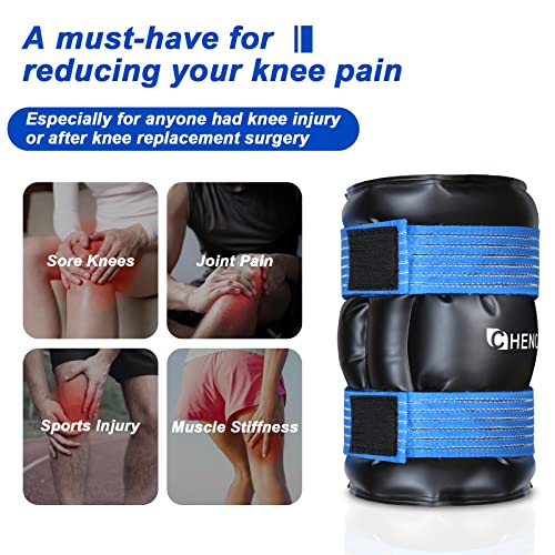 CHENOVE Knee Ice Pack Wrap, Polyurethane Clay Reusable Ice Pack for Knee Inju...