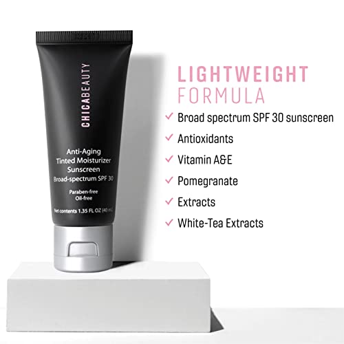 CHICA BEAUTY 3 in 1 Tinted Face Moisturizer with Anti-Aging Antioxidants, Vit...