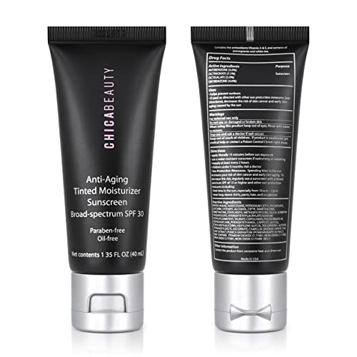 CHICA BEAUTY 3 in 1 Tinted Face Moisturizer with Anti-Aging Antioxidants, Vit...