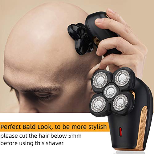 Head Shavers for Bald Men, Electric Rotary Shaver with Multi-Function, 4D Flo...