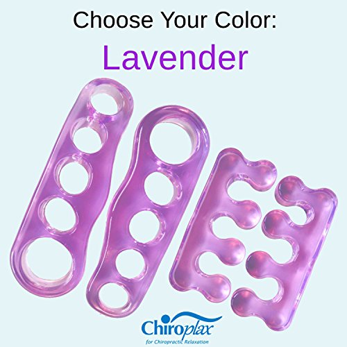 Chiroplax Gel Toe Separators Stretchers (2 Pairs w/Pouch) Toe Spacer Spreader...