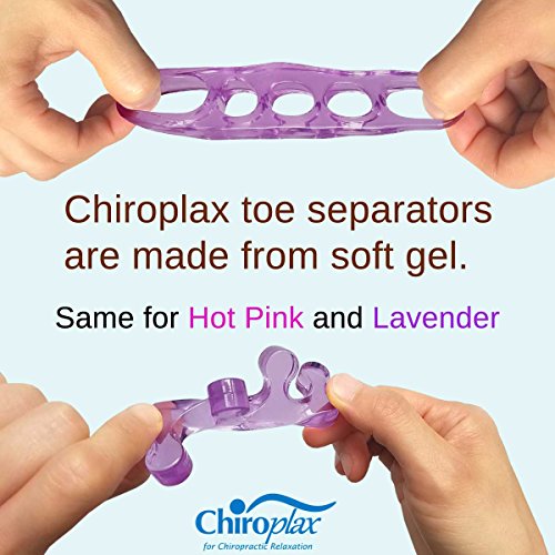 Chiroplax Gel Toe Separators Stretchers (2 Pairs w/Pouch) Toe Spacer Spreader...