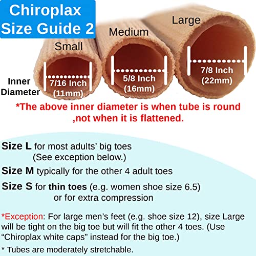 Chiroplax Toe Tubes Sleeves Protectors Cushions Fabric & Gel Lining Finger To...