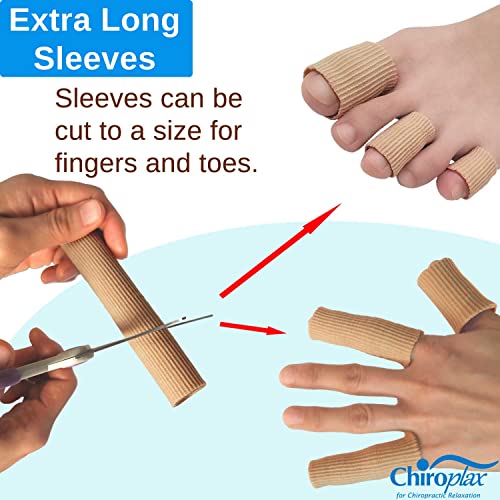 Chiroplax Toe Tubes Sleeves Protectors Cushions Fabric & Gel Lining Finger To...