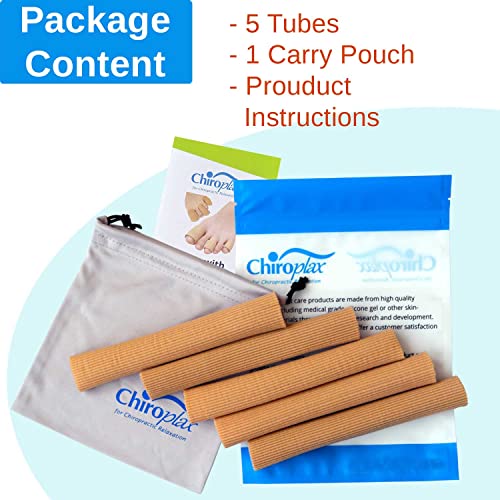 Chiroplax Toe Tubes Sleeves Protectors Cushions Fabric & Gel Lining Finger To...