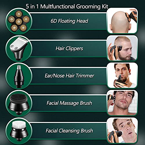 Head Shavers for Bald Men, CHLANT 5-in-1 Electric Shaver for Men Wet and Dry ...