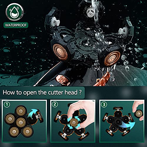 Head Shavers for Bald Men, CHLANT 5-in-1 Electric Shaver for Men Wet and Dry ...