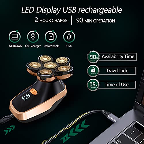 Head Shavers for Bald Men, CHLANT 5-in-1 Electric Shaver for Men Wet and Dry ...