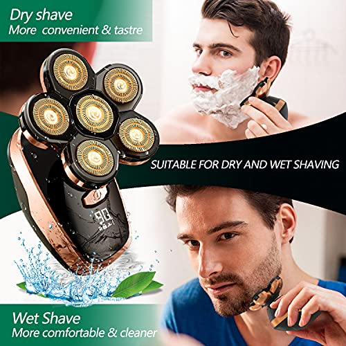Head Shavers for Bald Men, CHLANT 5-in-1 Electric Shaver for Men Wet and Dry ...