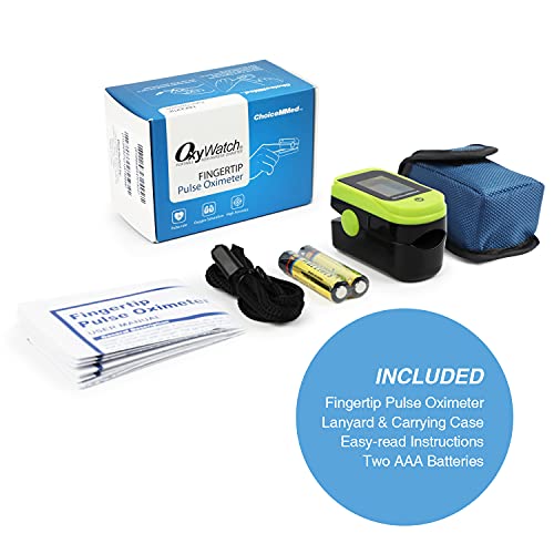 ChoiceMMed Light Green Finger Pulse Oximeter - Blood Oxygen Saturation Monito...