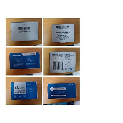 CHOICEMMED Sky Blue Finger Pulse Oximeter - Blood Oxygen Saturation Monitor -...