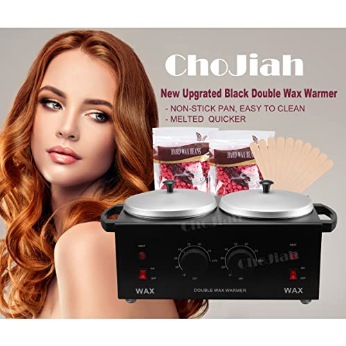 ChoJiah New Upgrated Black Double Wax Warmer Professional More Faster Melted ...