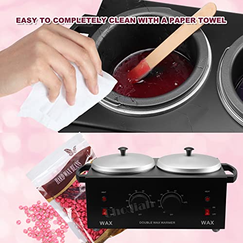 ChoJiah New Upgrated Black Double Wax Warmer Professional More Faster Melted ...