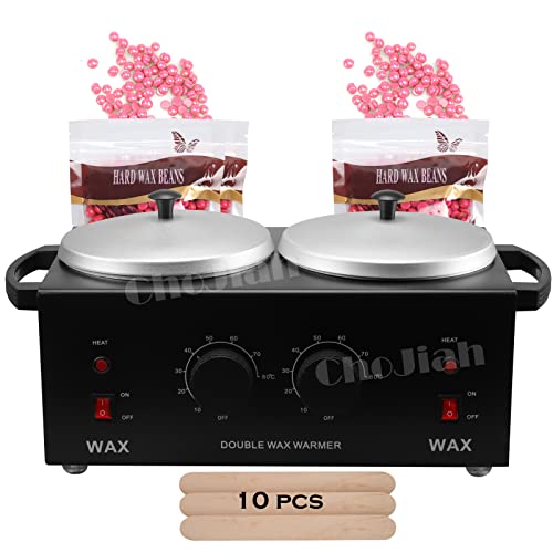 ChoJiah New Upgrated Black Double Wax Warmer Professional More Faster Melted ...