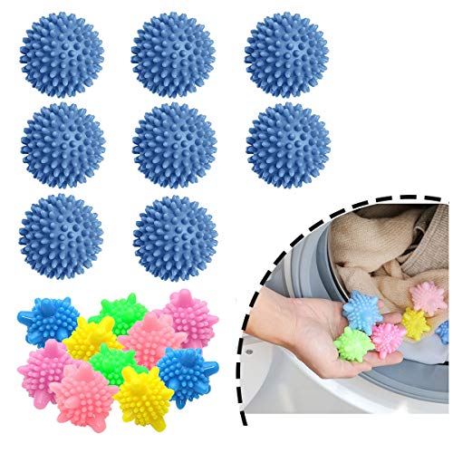 Laundry Dryer Balls Non-Toxic Reusable 18 Pack Cloths Soft Fluffy Anti-Wrinkl...