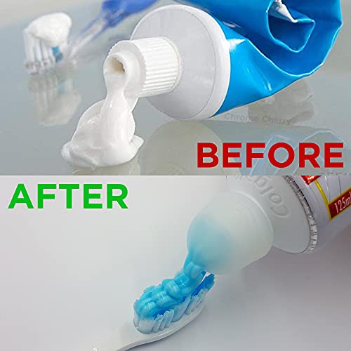 Chrome Cherry SqueezMe: 3-Pack Self-Closing Toothpaste Caps for Bathroom Hygi...