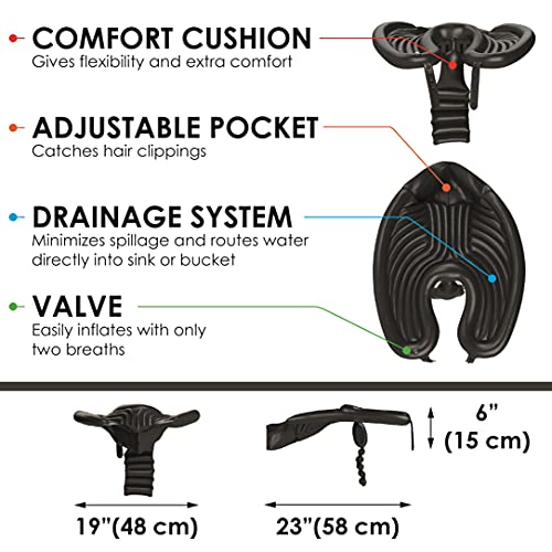 Mobile Salon - Portable Inflatable Rinse Basin for Washing and Cutting Hair a...