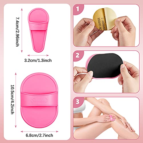 102 Pieces Hair Removal Pad Sets Smooth Away Hair Removal Kit, 2 Sizes Smooth...