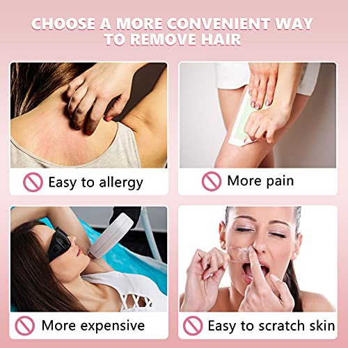 102 Pieces Hair Removal Pad Sets Smooth Away Hair Removal Kit, 2 Sizes Smooth...