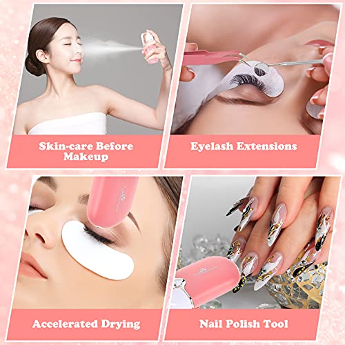 USB Eyelash Fan Dryer Blower Handheld and Nano Mist Sprayer, Air Conditioning...