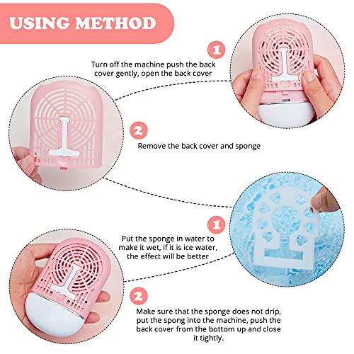 USB Eyelash Fan Dryer Blower Handheld and Nano Mist Sprayer, Air Conditioning...