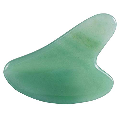 Gua Sha Facial Tool, Natural Jade Stone Guasha Board for SPA Acupuncture Ther...