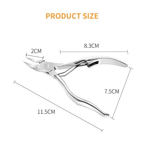 CHYA Nail Groove Special Nail Scissors,Cuticle Trimmer with Cuticle Pusher,Cu...
