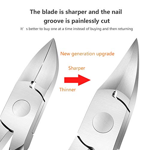 CHYA Nail Groove Special Nail Scissors,Cuticle Trimmer with Cuticle Pusher,Cu...