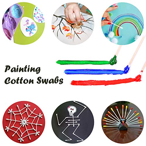 Cibutyful Cotton Swabs 400 count Double Round Tips Cotton Swabs With Strong w...