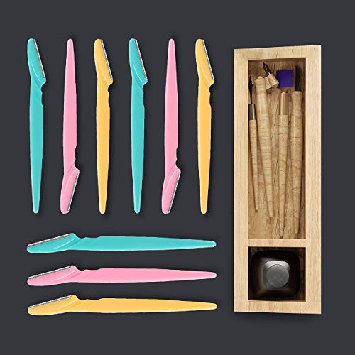 15Pcs Eyebrow Razors Multipurpose Exfoliating Dermaplaning Tool Face Razor an...