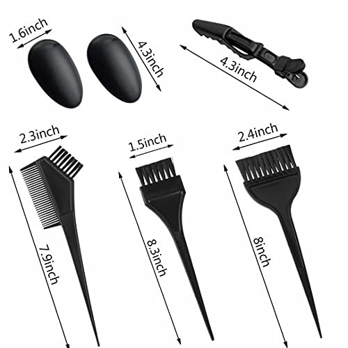 47 Pieces Hair Dye Coloring Kit Hair Tinting Bowl Dye Brush, Ear Cover, Glove...
